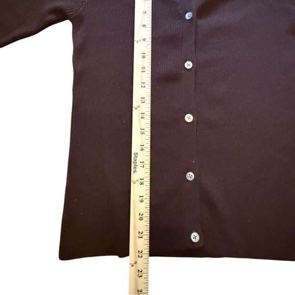 Ralph Lauren Sweater Brown Wool Cardigan Size L Classic Sweater - Picture 5 of 6